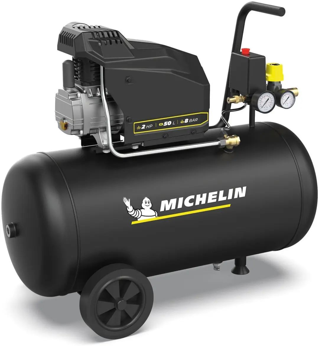 Michelin MX POP AIR 50-2 Oliegesmeerde Compressor 8 bar 195 l/min 50L