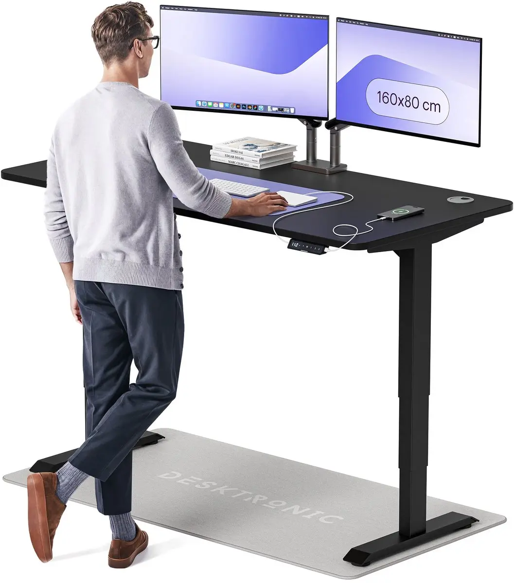 Desktronic HomePro Zit-sta Bureau 160x80cm