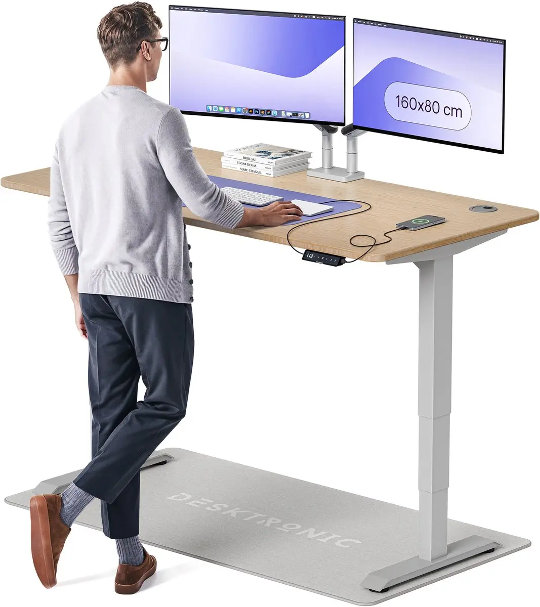 Desktronic HomePro Zit-sta Bureau 160x80cm
