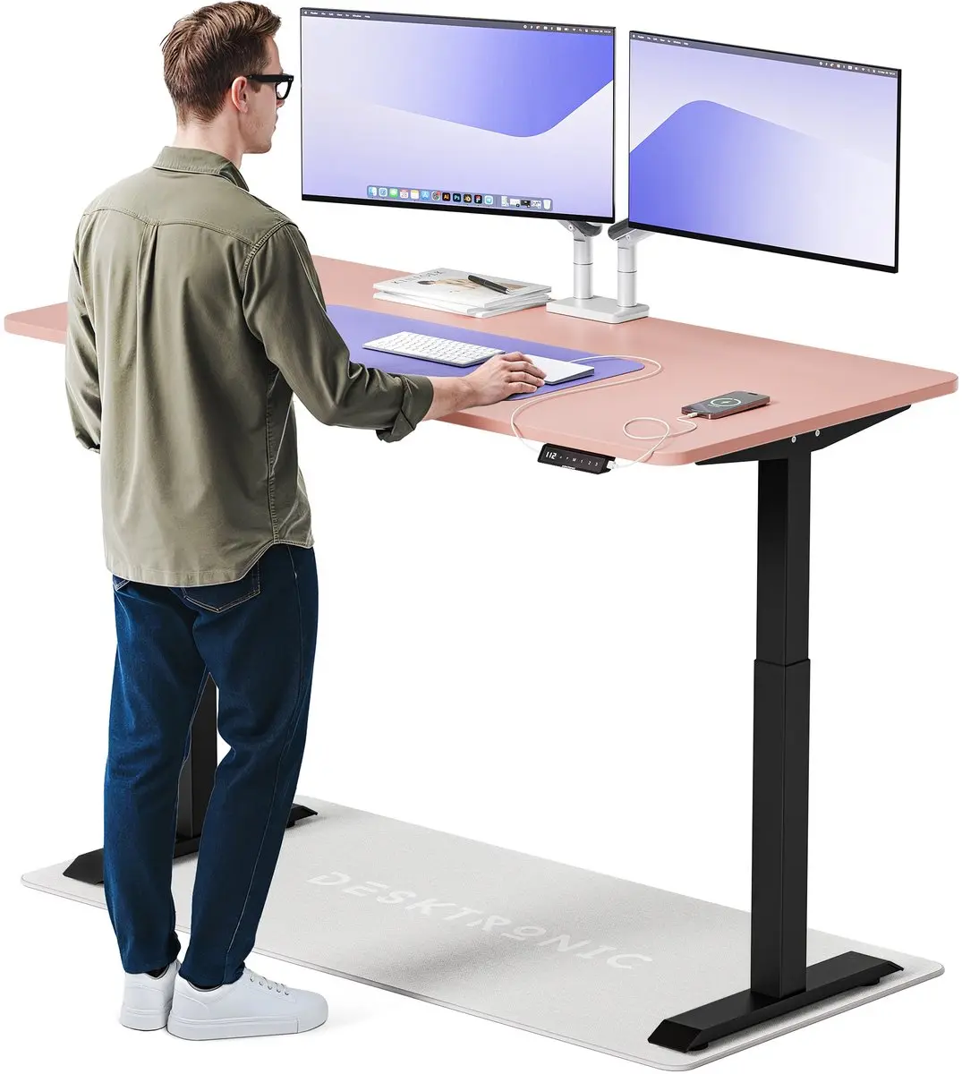Desktronic HomeOne Zit-sta Bureau 160x80cm