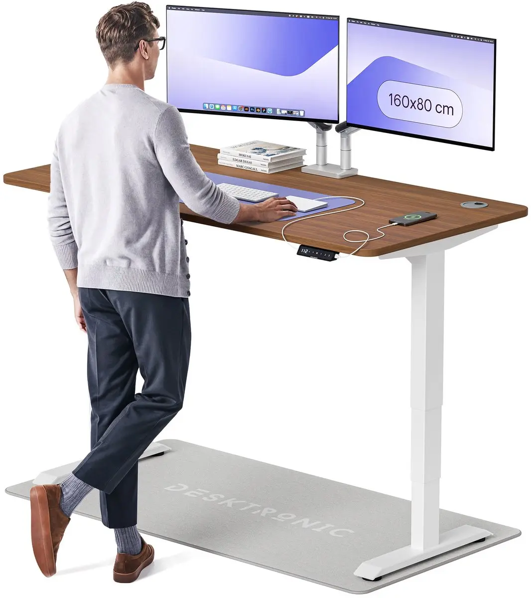Desktronic HomePro Zit-sta Bureau 160x80cm