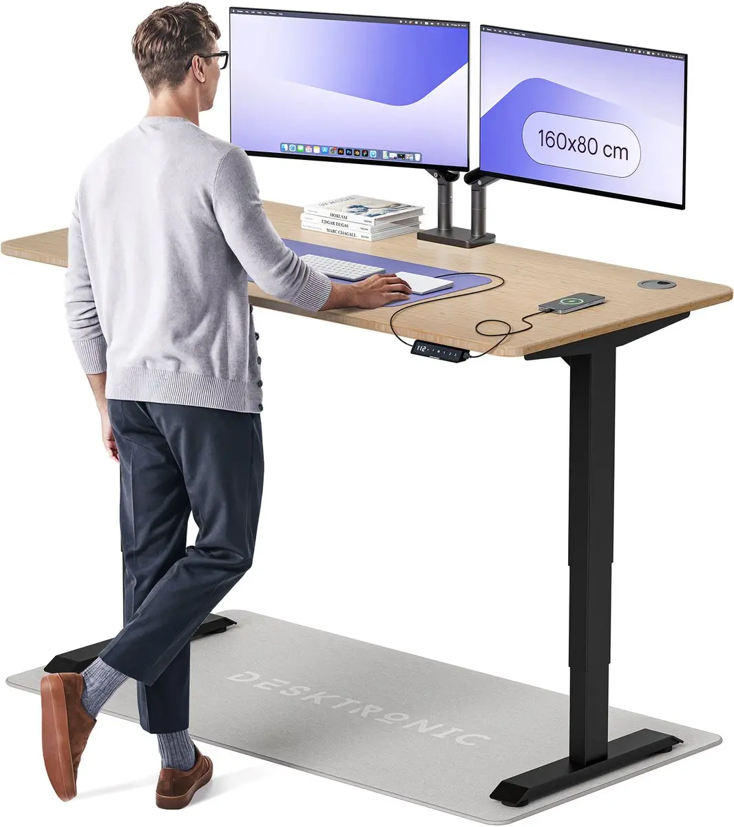 Desktronic HomePro Zit-sta Bureau 160x80cm