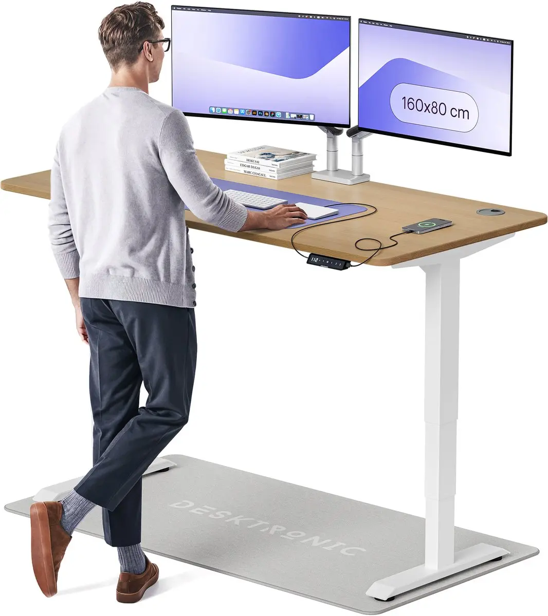 Desktronic HomePro Zit-sta Bureau 160x80cm