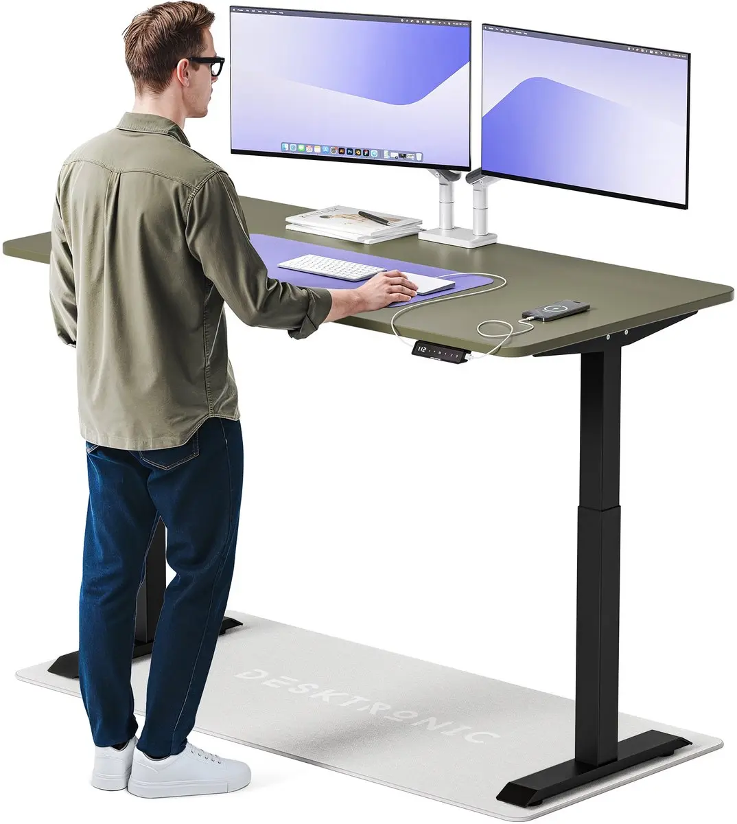 Desktronic HomeOne Zit-sta Bureau 160x80cm