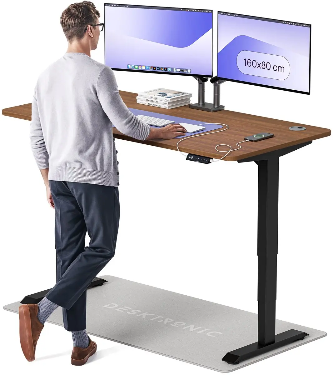 Desktronic HomePro Zit-sta Bureau 160x80cm