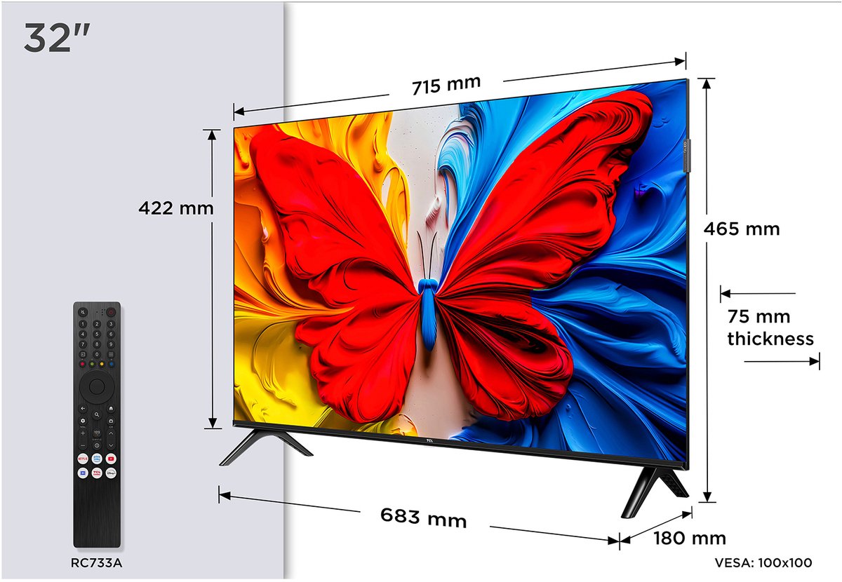 TCL S59K 32S59K tv 81,3 cm (32") Full HD Smart TV Wifi Metallic