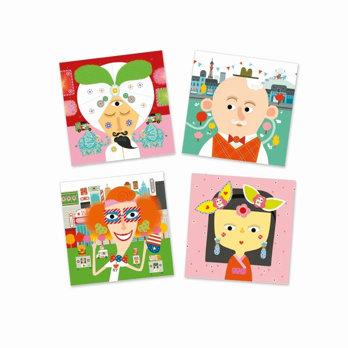 Djeco Creëer Met Stickers Gezichten - Multicolor - afbeelding 3 van 6