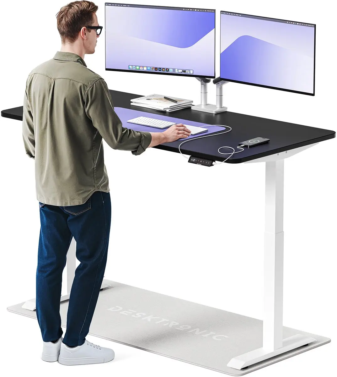 Desktronic HomeOne Zit-sta Bureau 160x80cm
