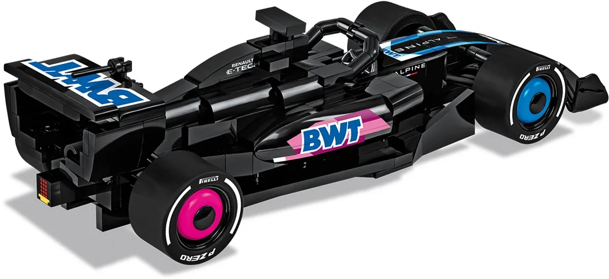 Cobi Alpine F1 Car 1684 - 276 Stukken - 1 Minifiguur - Roze/Blauw/Zwart - afbeelding 6 van 6