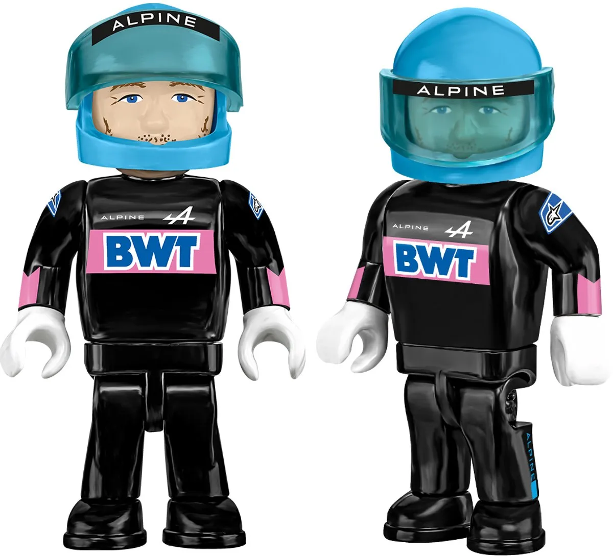 Cobi Alpine F1 Car 1684 - 276 Stukken - 1 Minifiguur - Roze/Blauw/Zwart