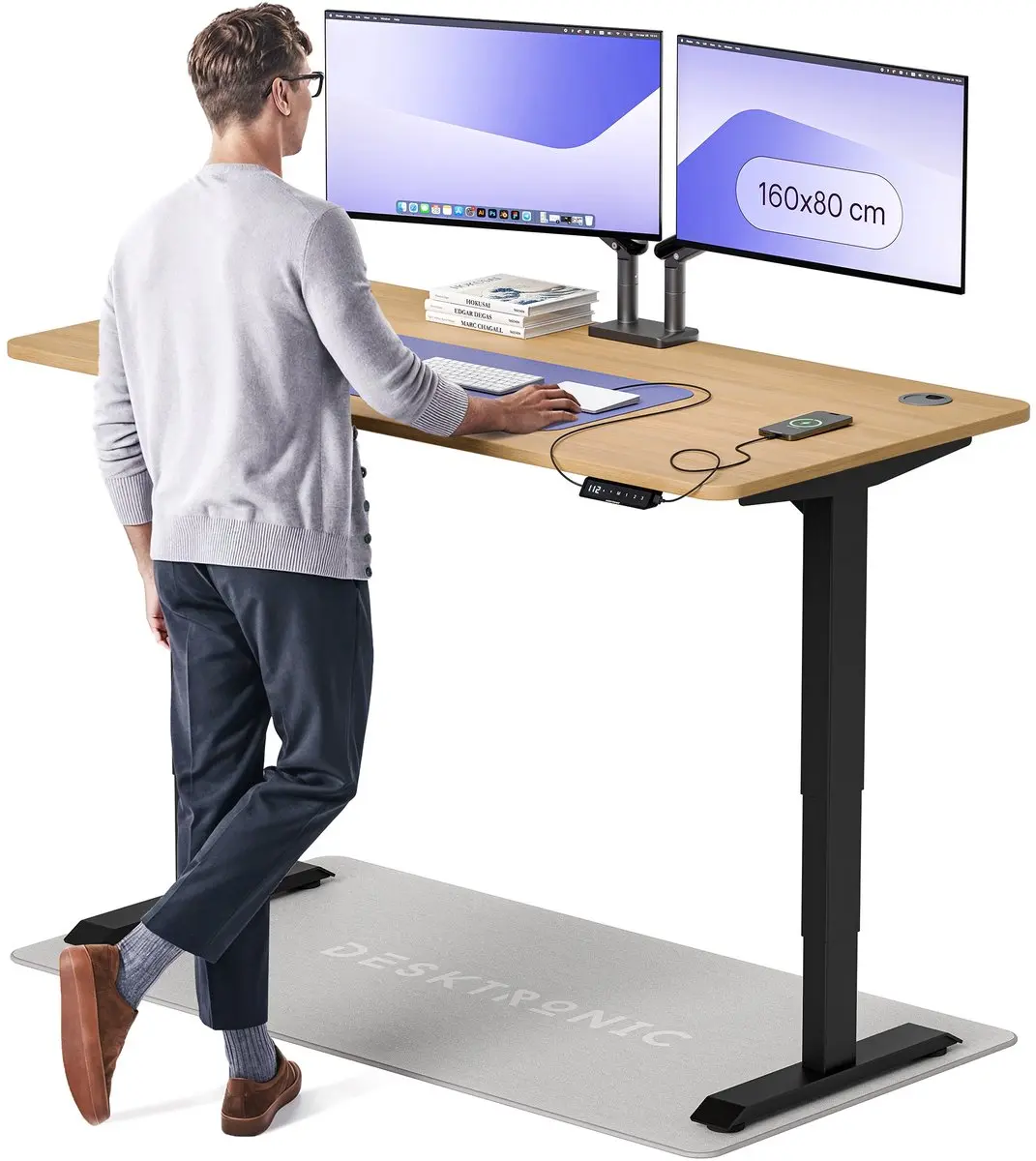 Desktronic HomePro Zit-sta Bureau 160x80cm