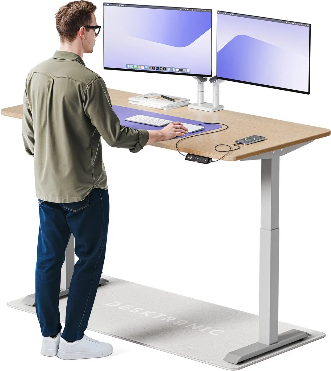 Desktronic HomeOne Zit-sta Bureau 160x80cm