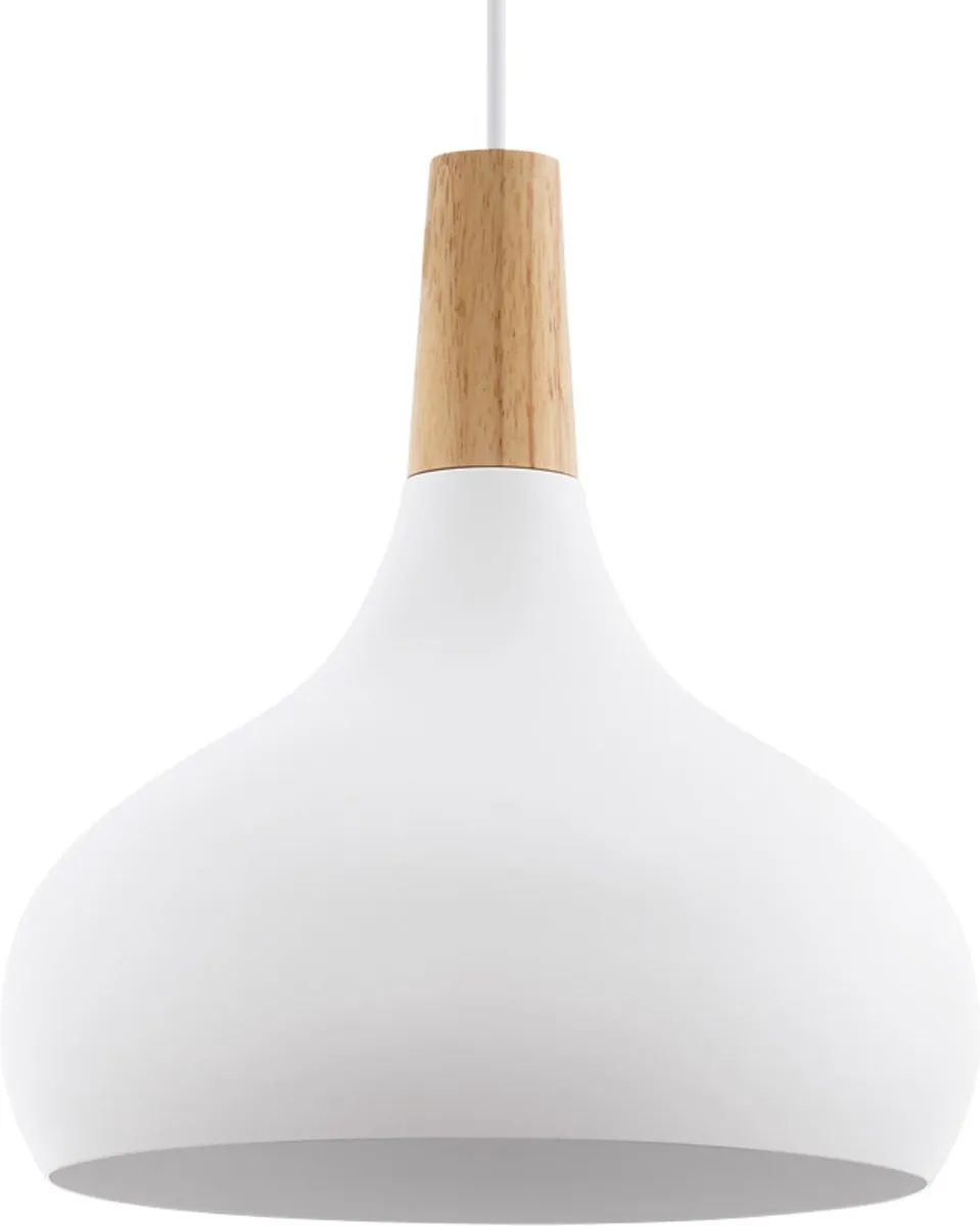 Eglo Sabinar Hanglamp E27 - Ø28cm - Wit/Bruin