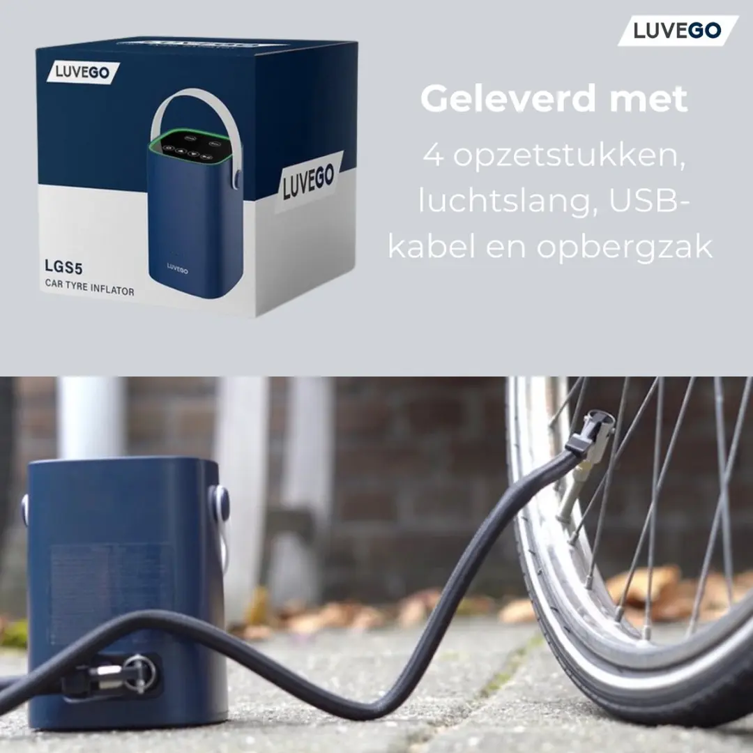 Luvevo Draagbare Bandenpomp LGS5 120W - 25 l/min - 10.3 BAR