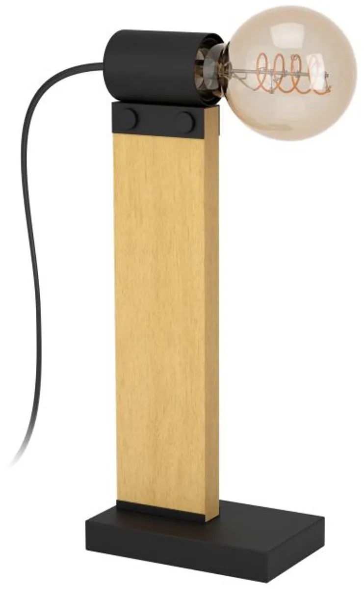 Eglo Bailrigg Tafellamp E27 - 33cm - Zwart/Bruin