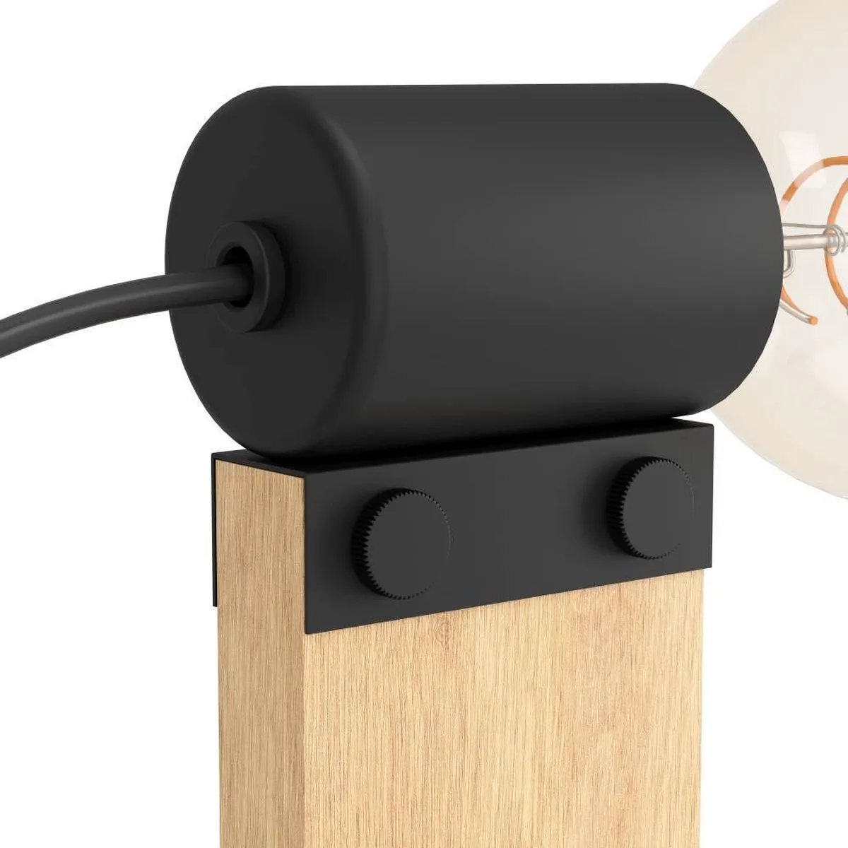 Eglo Bailrigg Tafellamp E27 - 33cm - Zwart/Bruin