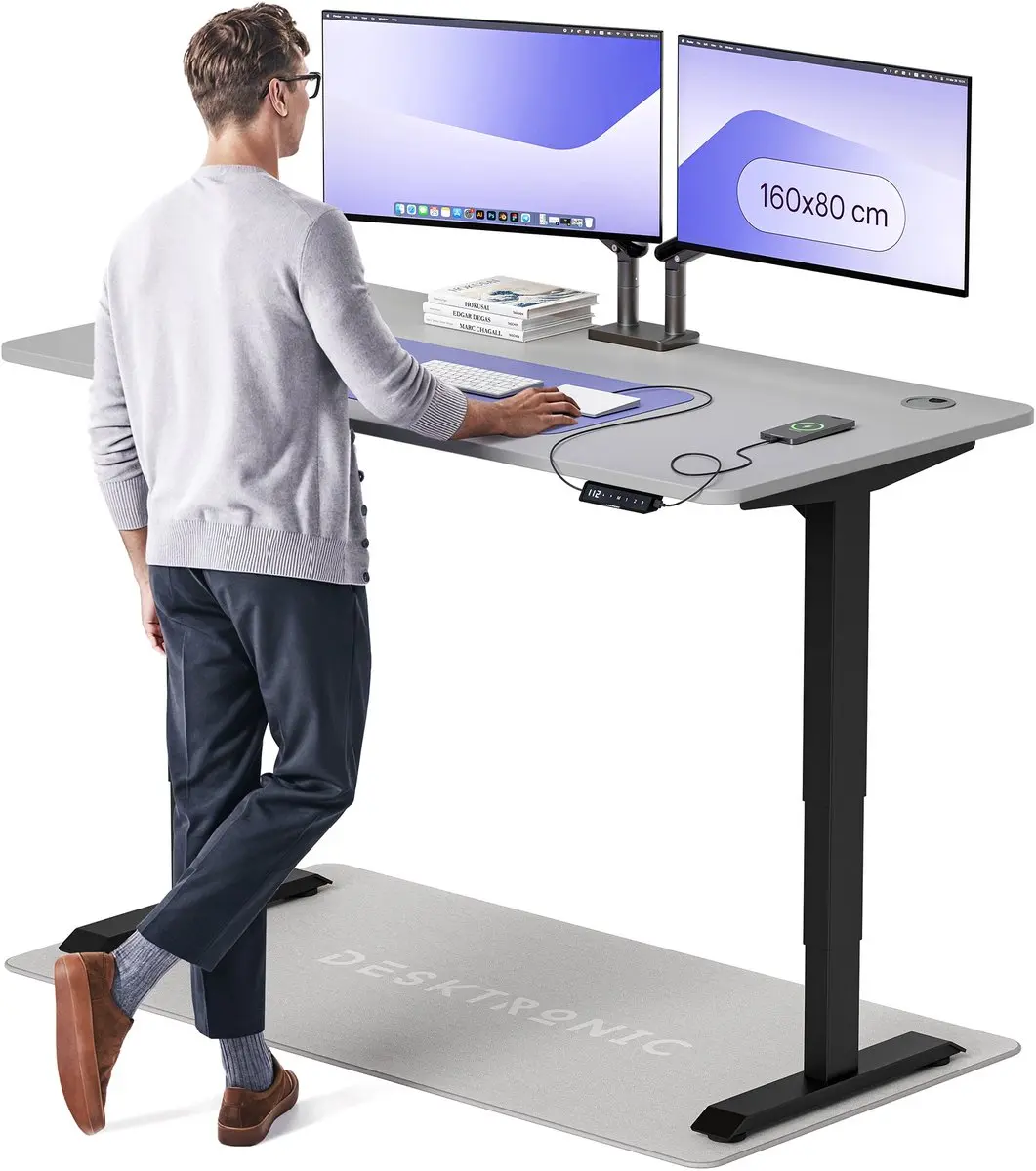 Desktronic HomePro Zit-sta Bureau 160x80cm