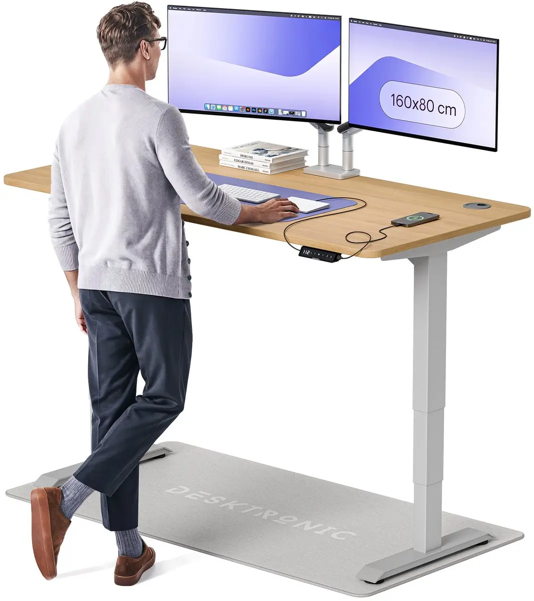 Desktronic HomePro Zit-sta Bureau 160x80cm