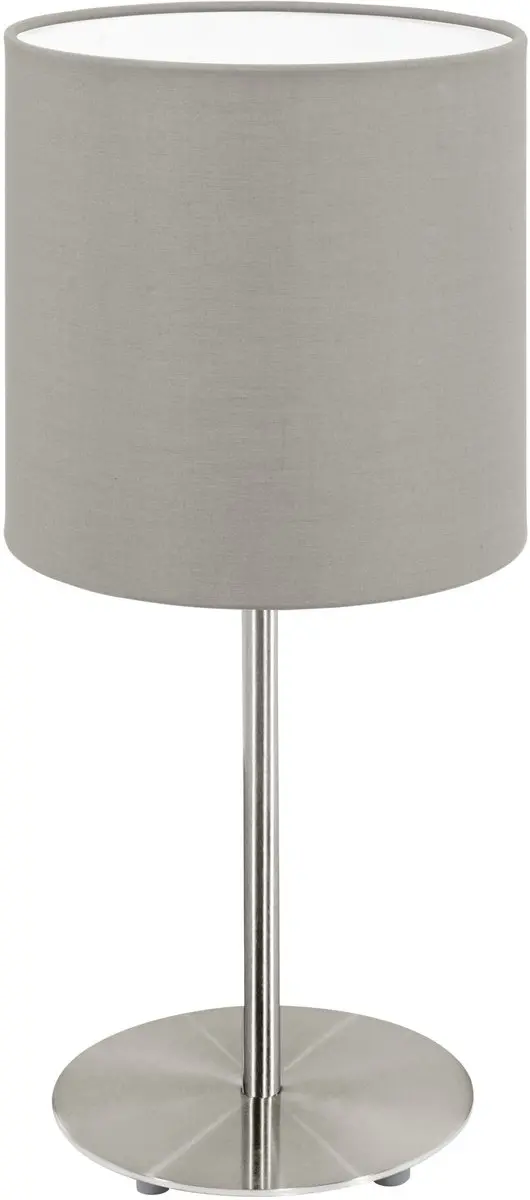 Eglo Pasteri Tafellamp - 1 Lichtpunt - Nikkel-Mat - Taupe