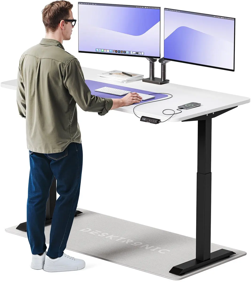 Desktronic HomeOne Zit-sta Bureau 160x80cm