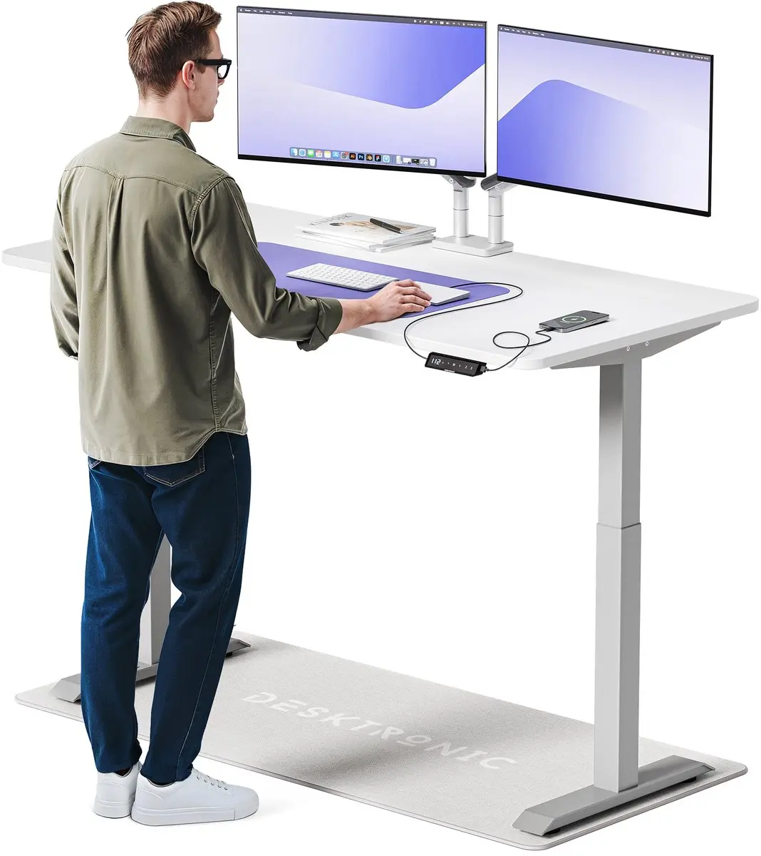 Desktronic HomeOne Zit-sta Bureau 160x80cm
