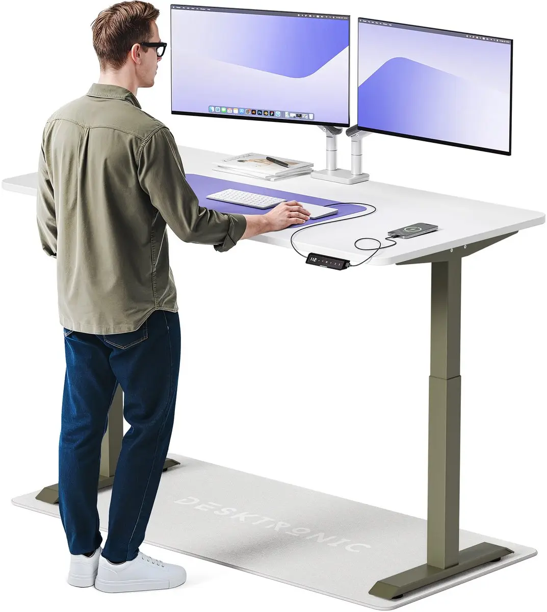 Desktronic HomeOne Zit-sta Bureau 160x80cm