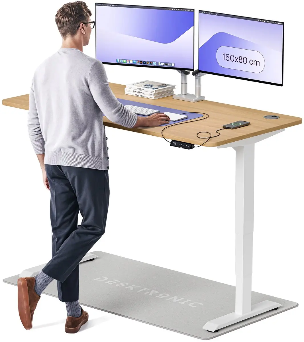 Desktronic HomePro Zit-sta Bureau 160x80cm