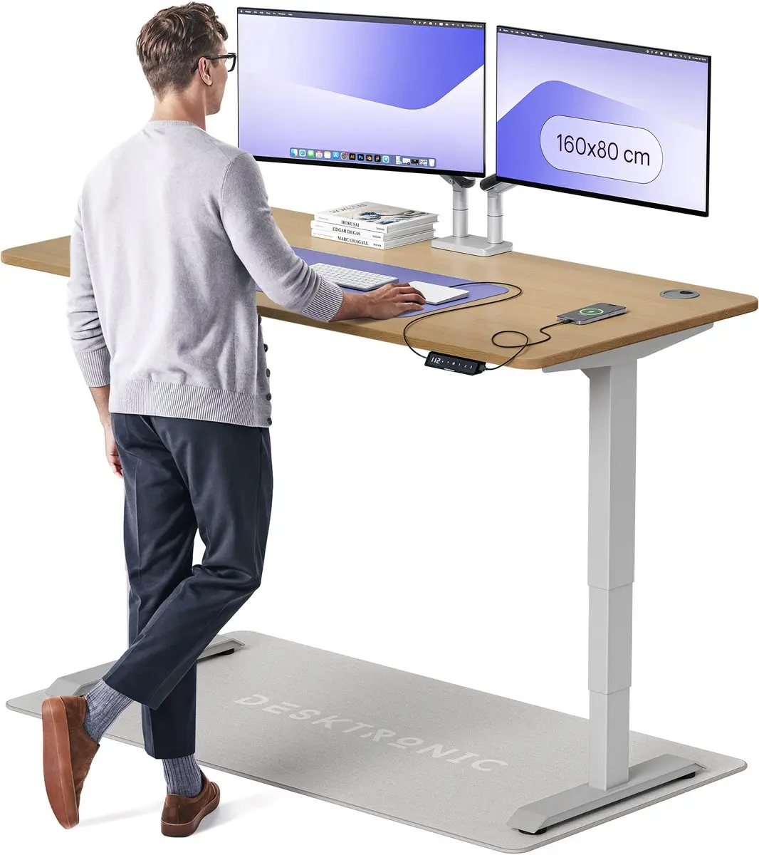 Desktronic HomePro Zit-sta Bureau 160x80cm