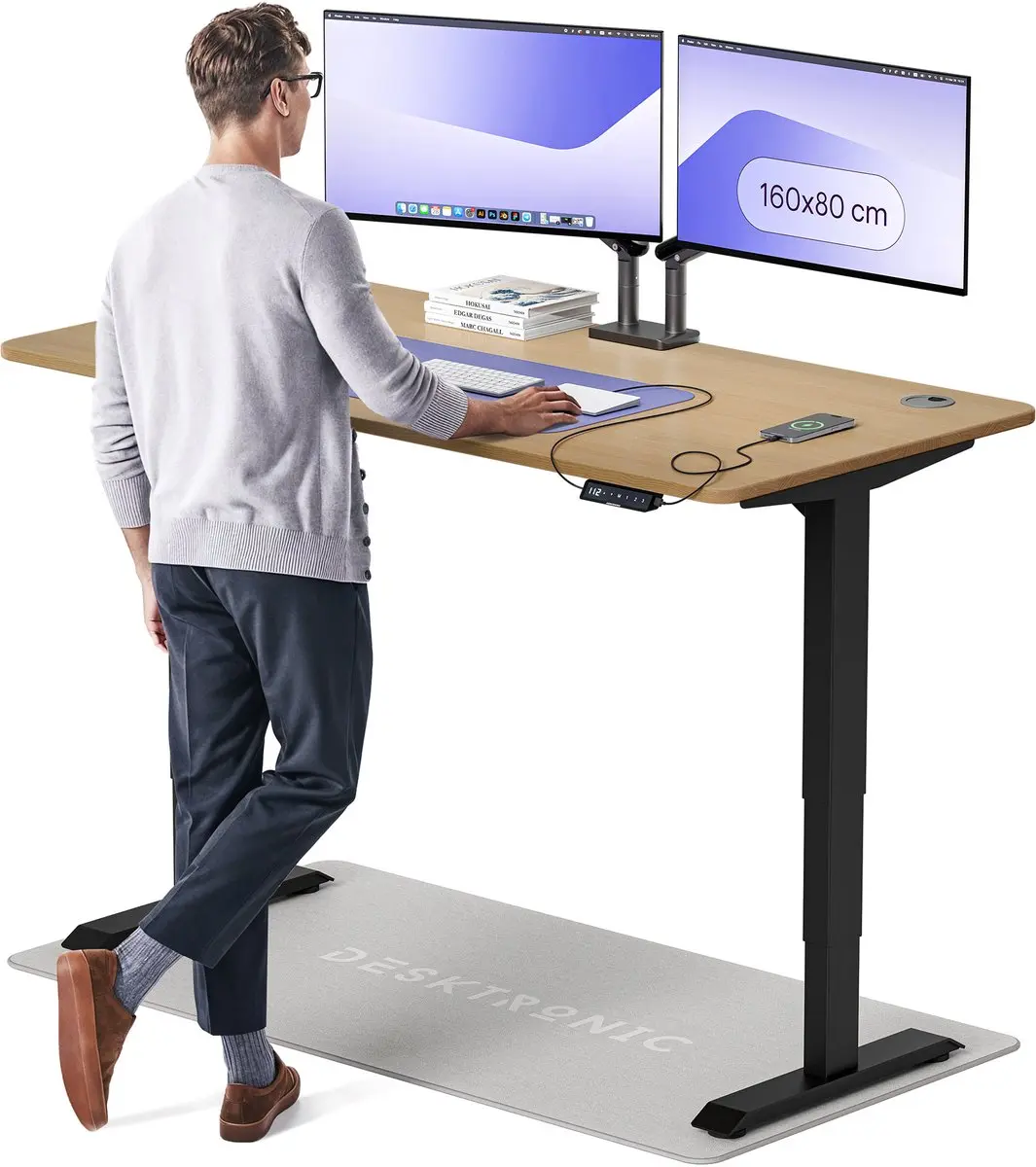 Desktronic HomePro Zit-sta Bureau 160x80cm