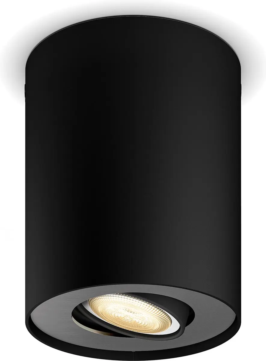 Philips Hue Pillar Opbouwspot - 1-spot - Zwart
