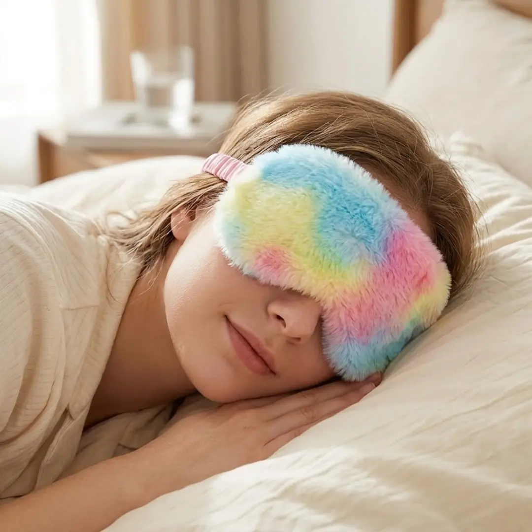 NuveX Regenboog Tie Dye Slaapmasker - 4-delig