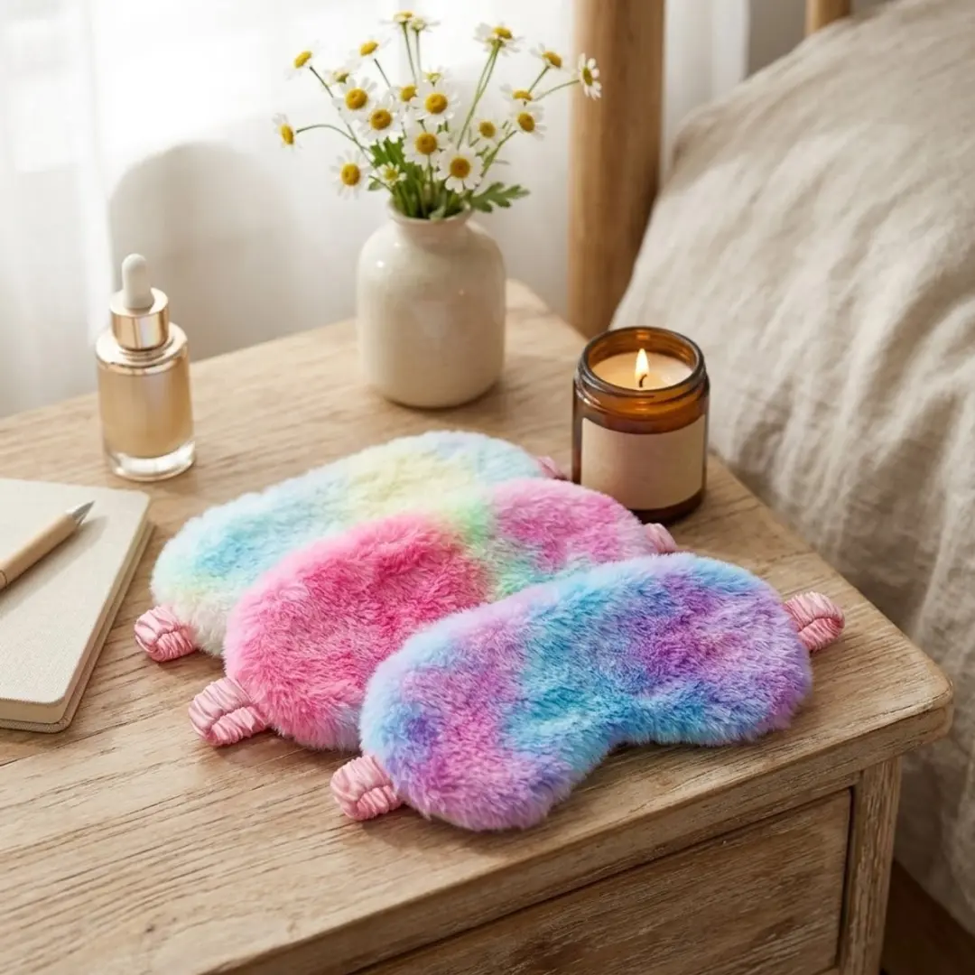 NuveX Regenboog Tie Dye Slaapmasker - 4-delig