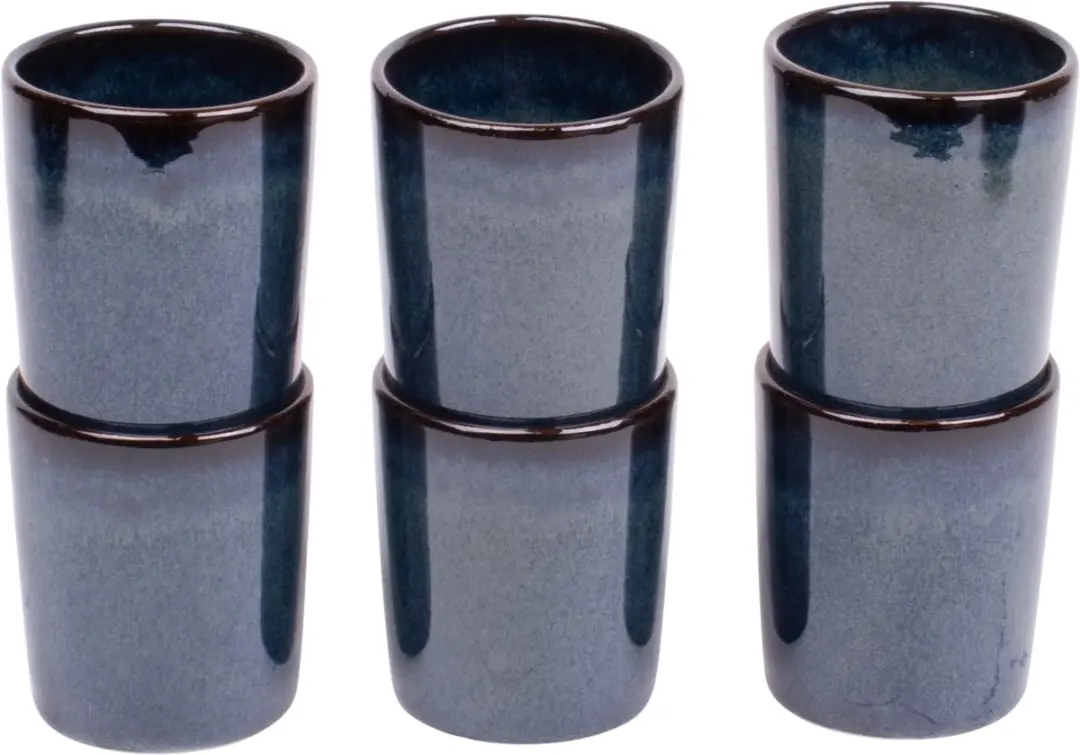 Kade 171 Faro Koffiekopjesset 12-delig - Blauw - Portugees Stoneware