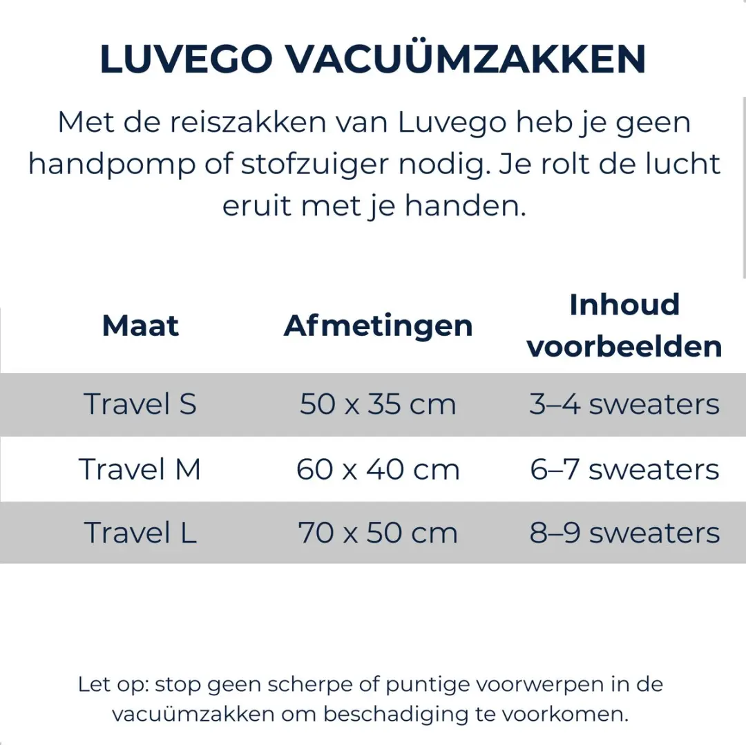 Luvego Vacuüm Handrolzakken Reis 8 Stuks - afbeelding 6 van 6