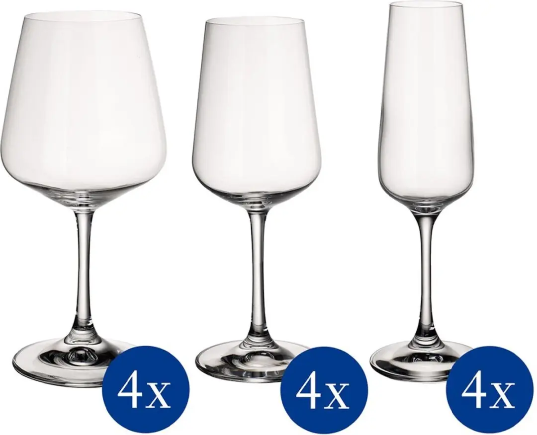 Villeroy & Boch Ovid Glazenset 12-delig - Wijnglazen & Champagneglazen