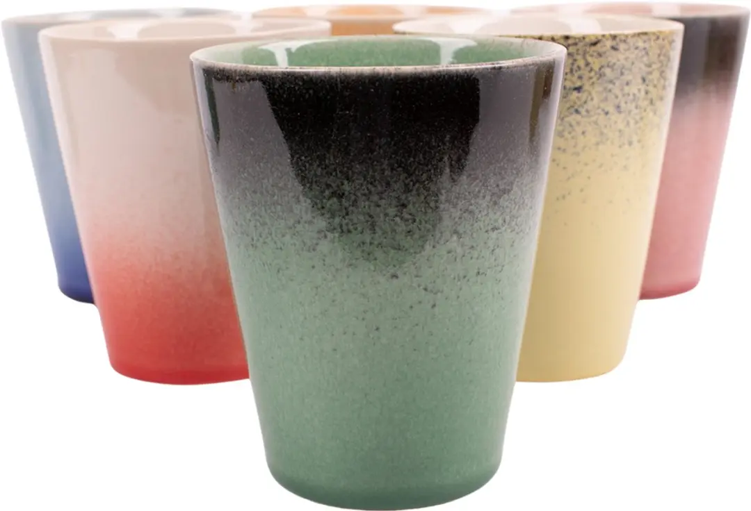 Kade 171 Fire Koffiemokset - 6 Stuks 310ml - Meerkleurig