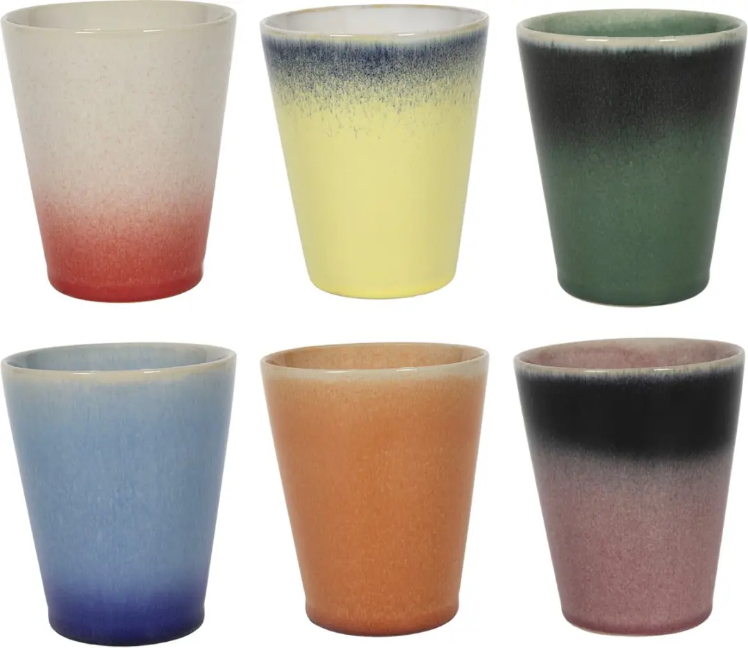 Kade 171 Fire Koffiemokset - 6 Stuks 310ml - Meerkleurig