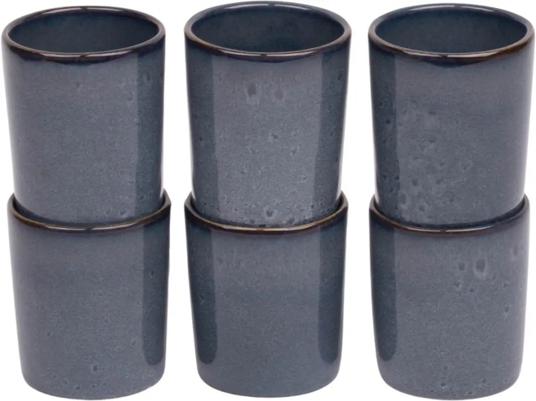 Kade 171 Amadora Koffiekopjes - 12 Stuks (6x150ml + 6x250ml) - Blauw Aqua