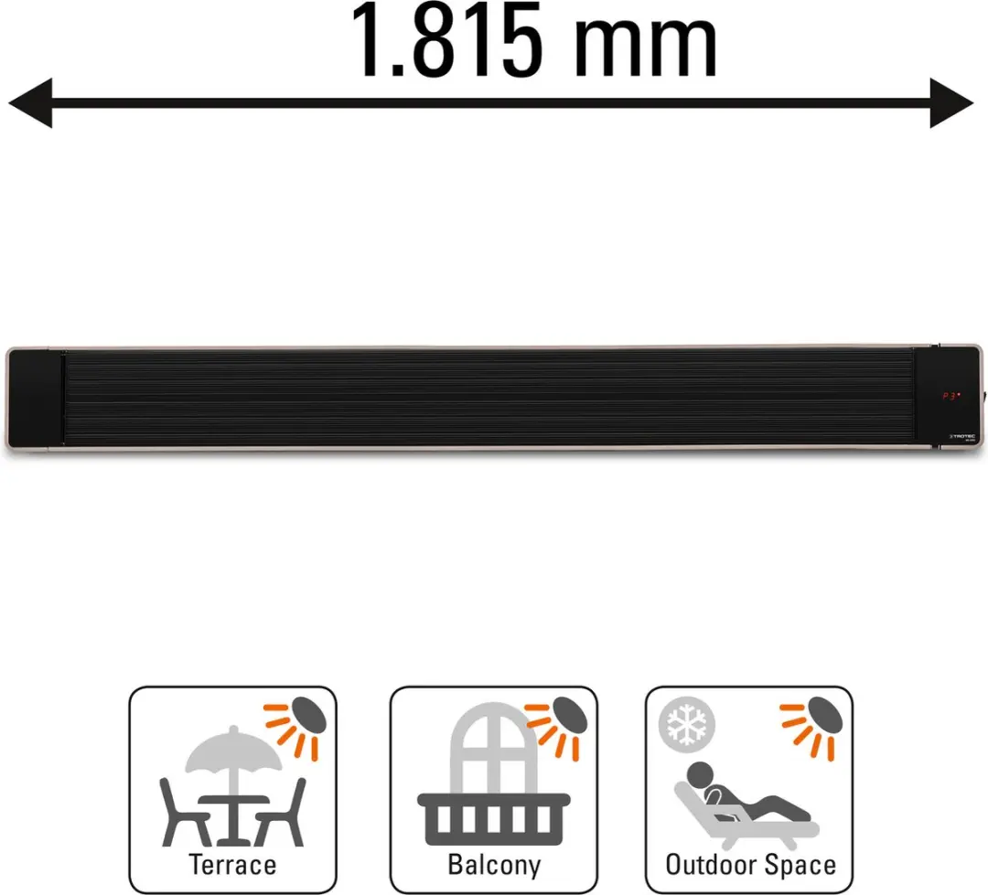 Trotec IRD 3200 Infrarood Verwarmingspaneel 3200W - Zwart