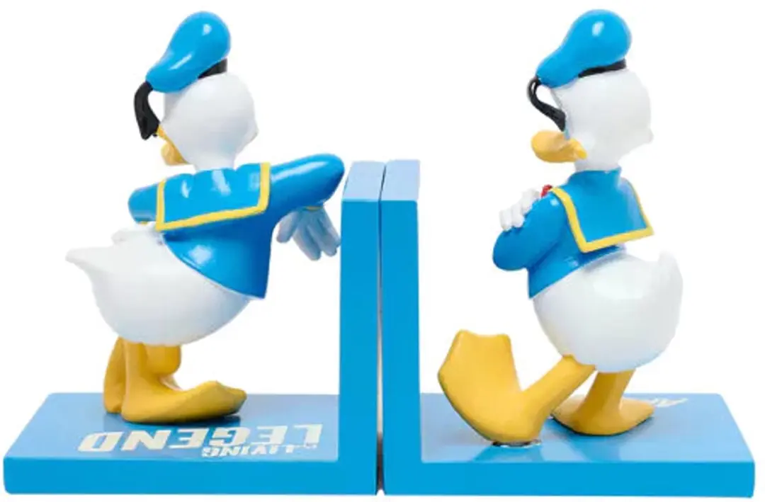 Disney Donald Duck Boekensteunen - Blauw/Geel/Wit - 2 Stuks