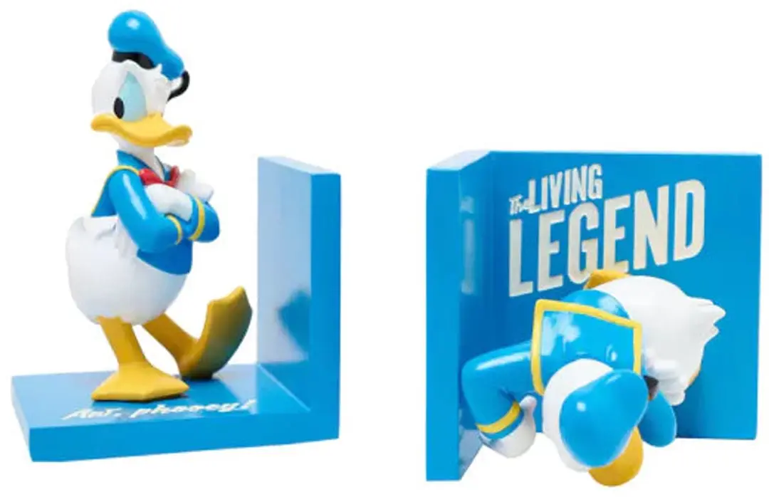 Disney Donald Duck Boekensteunen - Blauw/Geel/Wit - 2 Stuks