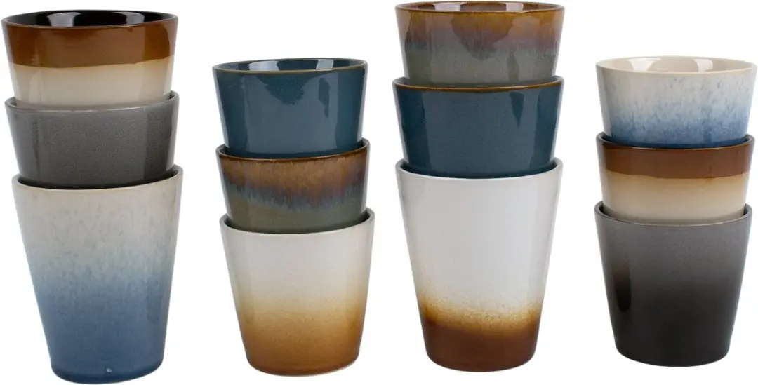 Kade 171 Storm Koffiemokset - 12 Stuks - 200ml - Meerkleurig