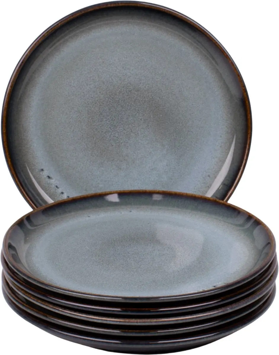 Kade 171 Porto Blauw-Groen Serviesset 24-delig - 6 Personen