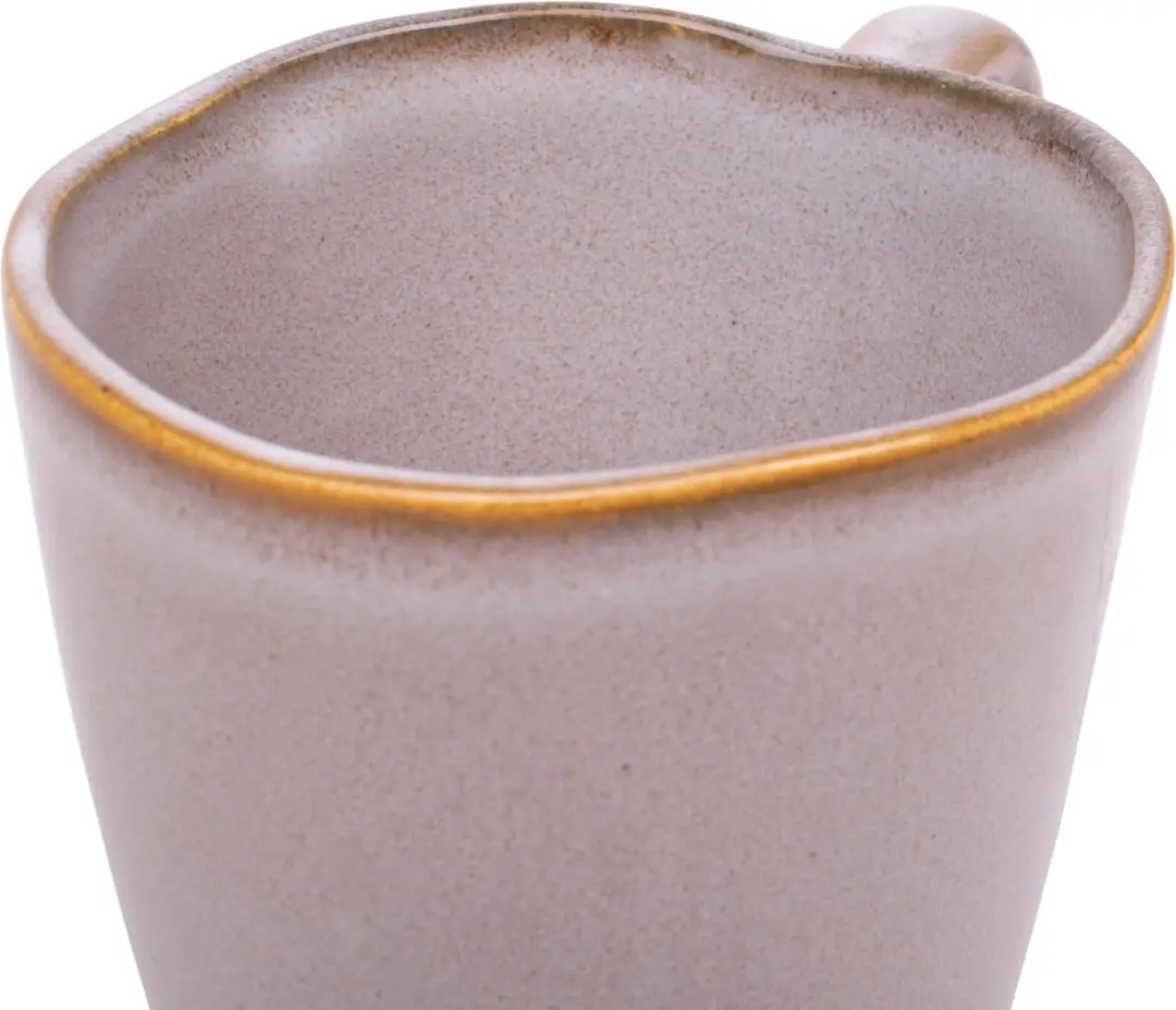 Kade 171 Lagos Koffiekopjes 350ml - 6 Stuks - Wit met bruine spikkels