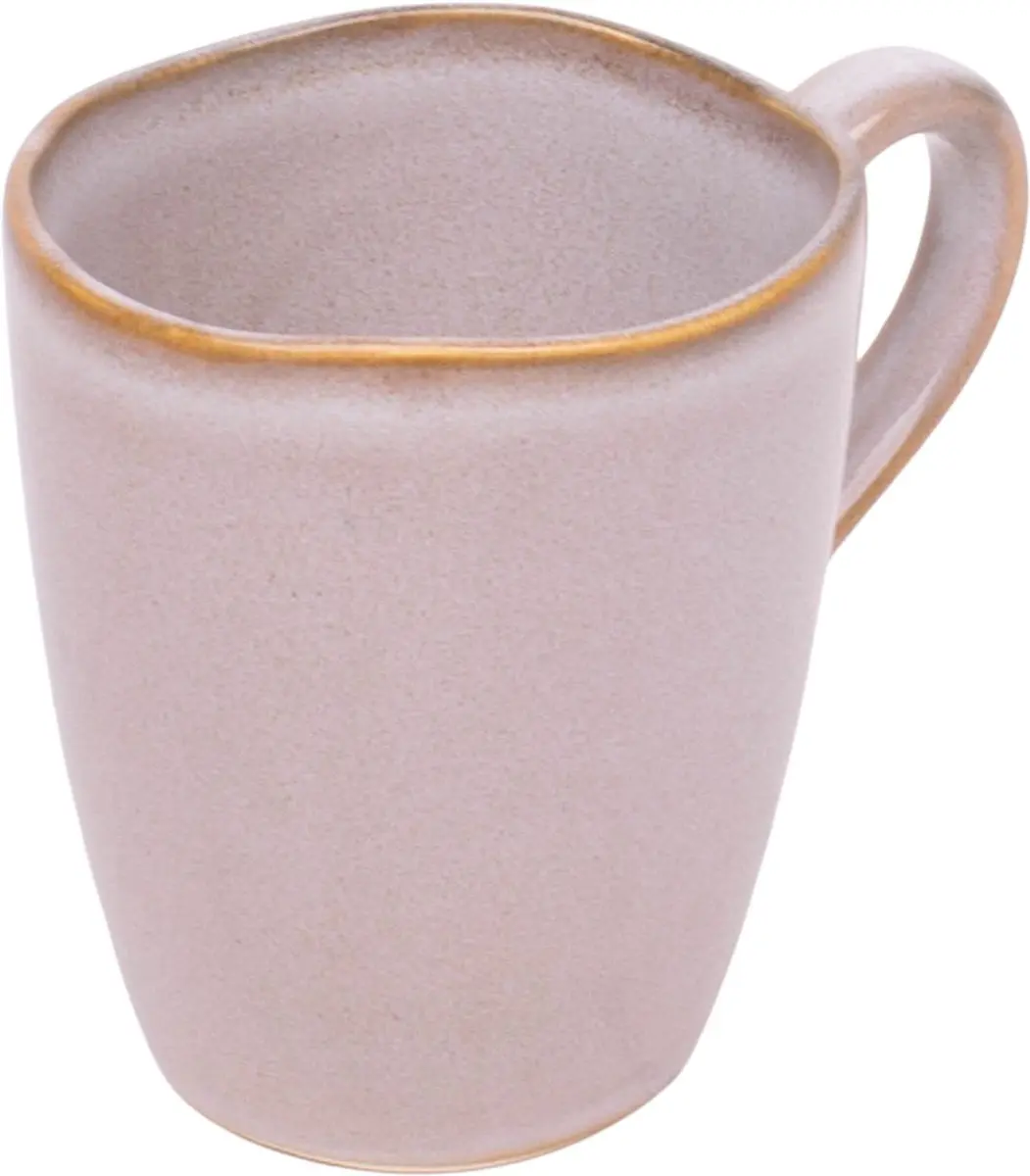 Kade 171 Lagos Koffiekopjes 350ml - 6 Stuks - Wit met bruine spikkels