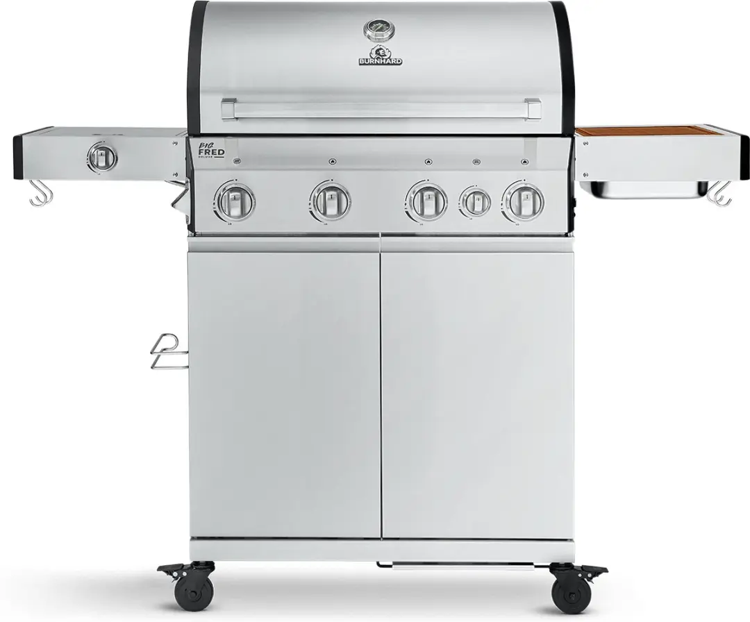 Burnhard Big FRED Deluxe Series 3 Gasbarbecue 4 Branders - 72cm - Zilver