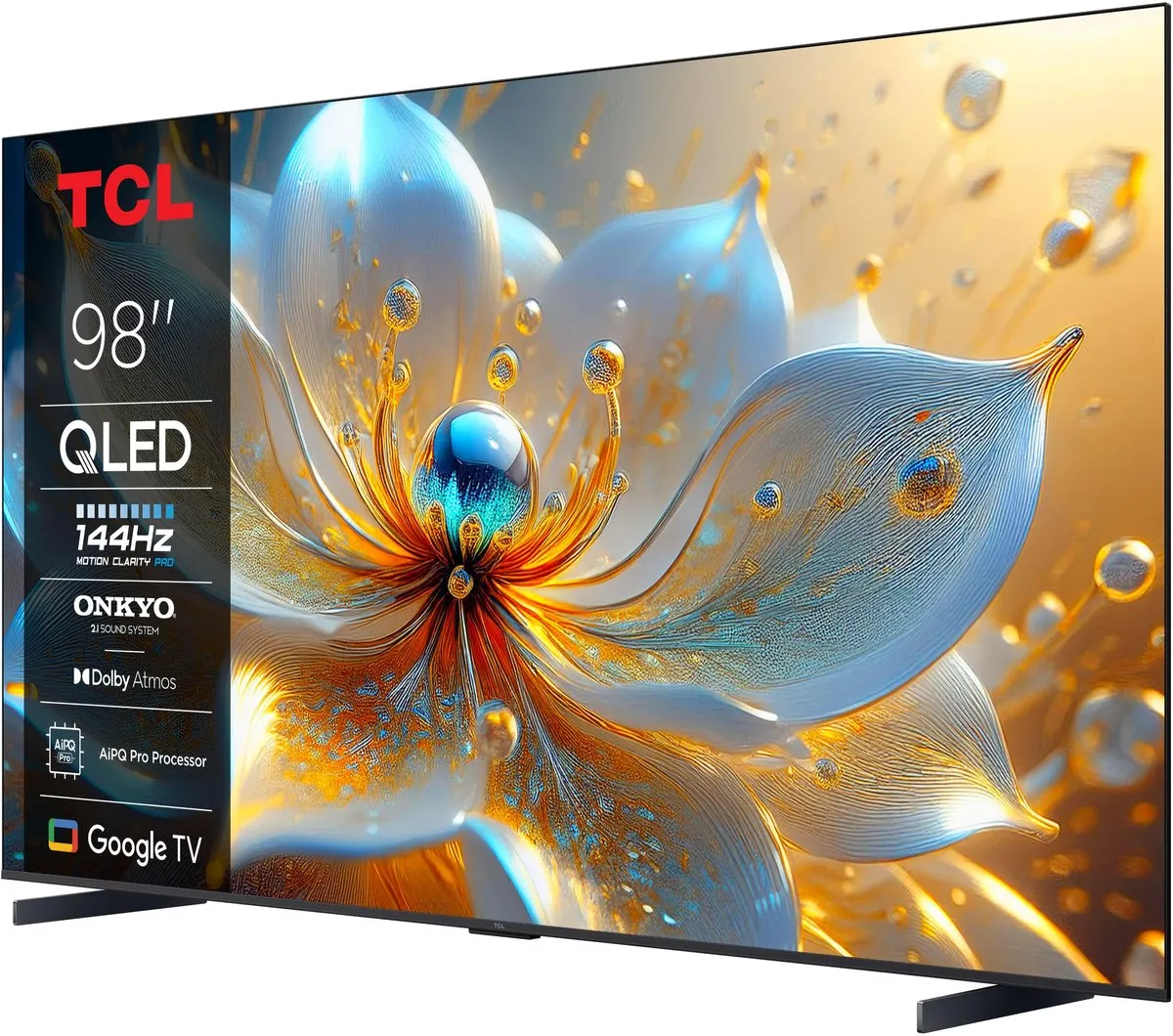 TCL 98T8C 98 inch QLED TV 4K - 144Hz - Zwart