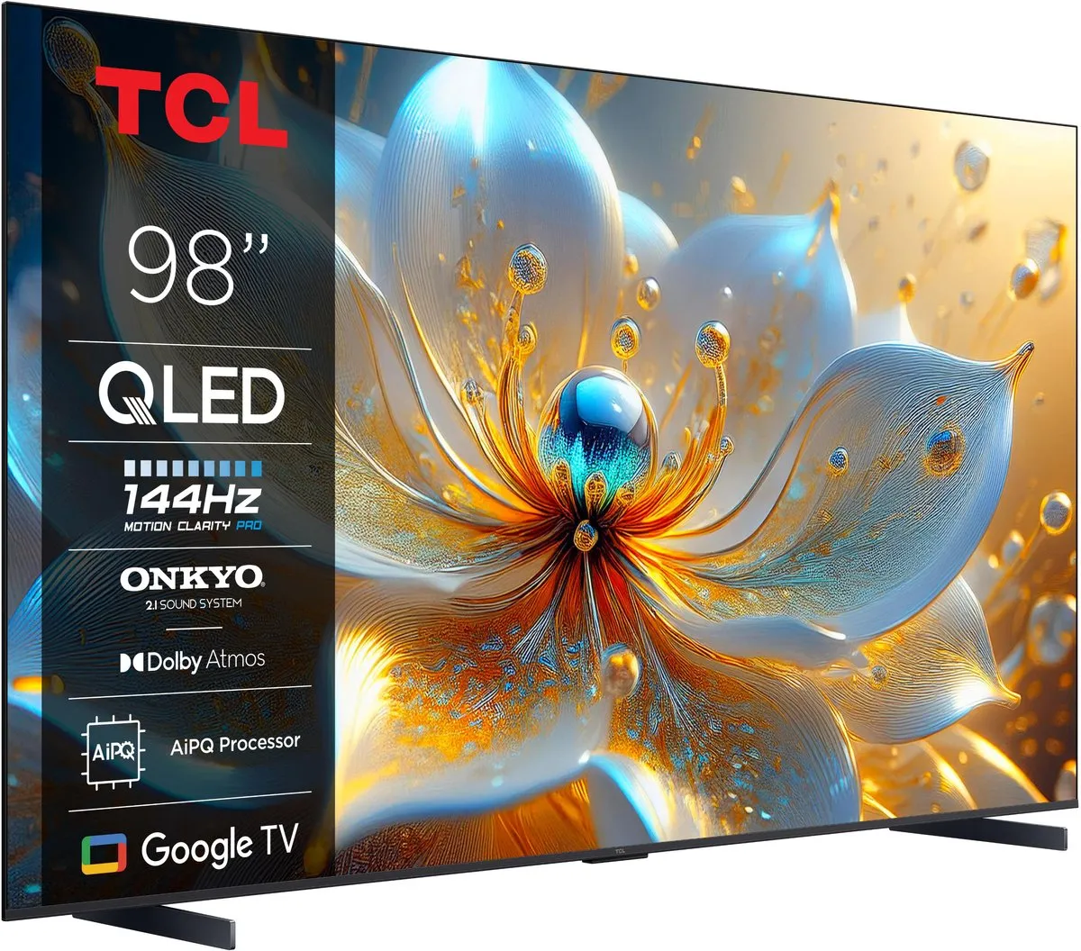 TCL 98T8C 98 inch QLED TV 4K - 144Hz - Zwart