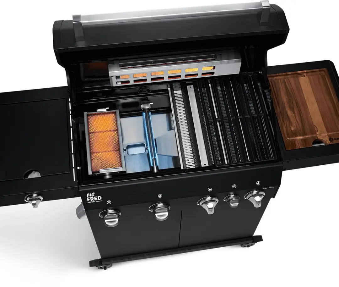 Burnhard Big FRED Black Series 3 Gasbarbecue 4 Branders - 72cm - Zwart