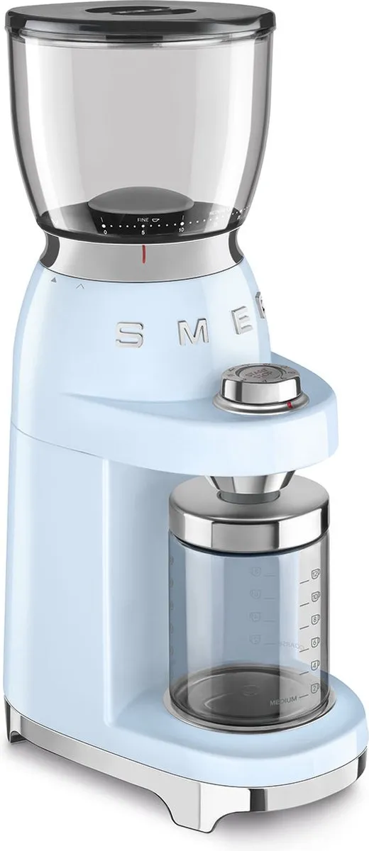 Smeg CGF01PBEU Elektrische Koffiemolen - Pastelblauw - 30 Maalstanden